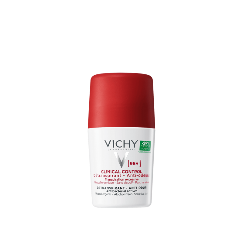 Vichy Desodorante Clinical Control 96H Roll-on 50 ml antitranspirante antibacteriano para sudoración excesiva