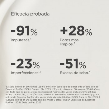 Isdinceutics Essential Purifier Espuma Limpiadora 150ml textura mousse para limpieza facial profunda
